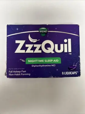 Zzzquil 223900042360 Vicks 25 Mg Nighttime Sleep-aid 8 Liquicaps - Free Shipping