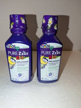 Zzzquil 313107969997 2 Vicks Pure Zzzs Kidz Liquid Melatonin Kids Children Sleep Aid 12oz 11/25 1/26