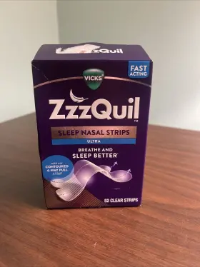 Zzzquil 323900032989 52 Clear Nasal Strips-vicks Ultra Breathe Better And Sleep - New