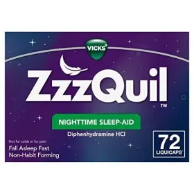 Zzzquil 323900038035 New Nighttime Sleep Aid 72 Liquicaps 25mg Fast Free Shipping
