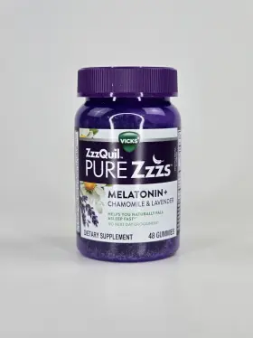 783889 Zzzquil Pure Zzzs Melatonin Sleep Aid Gummies With Lavender And Chamomile 48 Ct
