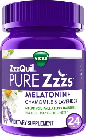 Pr03936 Zzzquil Pure Zzzs Melatonin Sleep Aid Gummies Helps You Fall Asleep Naturally