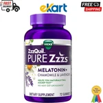 Zzzquil Pure Zzzs Melatonin Gummies, Sleep Aid, 2MG, With Cha 72 Count New. Price: $29.29.