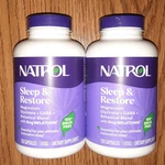(2) Natrol Sleep & Restore Magnesium + Gaba 120 Capsules Each Both Exp. 7/27 New. Price: $15.99.