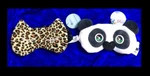 Set Of 2 Character U-style Plush,padded,reversible Sleep Masks,panda & Leopard New. Price: $16.99.