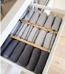 Brightroom Set Of 12 Bamboo Spring Loaded Expandable Drawer Dividers - New. Price: $69.99.