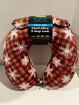 Memory Foam Travel Pillow And Sleep Mask, Snowflake Plaid, C&c California New. Price: $24.99.