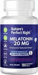 Nature's Perfect Night Melatonin 20MG 180 Quick Dissolve Tablets Natural New. Price: $25.99.