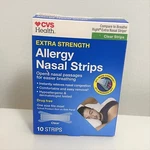 Cvs Allergy Nasal Clear Strips One Size Fits Most 10 Ct New. Price: $6.99.
