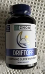 Zhou Drift Off Premium Sleep Aid With Valerian Root & Melatonin 60 Caps, 11/27 New. Price: $20.95.