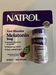 New Natrol Melatonin Mg Fast Dissolve 250 Tabs Strawberry Flavor Exp 02/2028. Price: $15.99.