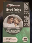 Massner Nasal Strips For Snoring Nose Congestion Clear 100 Count New. Price: $12.99.