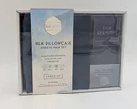Eco-sleep Real Silk Dark Blue Indigo Navy Luxury Soft Pillowcase & Eye Mask Gift New. Price: $26.98.