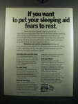 1972 Nytol Sleeping Aid Ad - If Want Put Your Fears Rest Used. Price: $17.99.