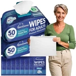 Xl Wipes For Adults Bathing 50 Count (pack Of 2) + 8 Travel - White New. Price: $18.97.