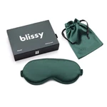 Blissy 100% Pure Mulberry Silk Sleep Mask - Emerald Green New In Box. Price: $34.99.