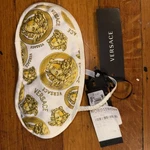 Versace White Gold Medusa Logo Allover Print Sleep Mask Italy ZMAS18107 New. Price: $50.00.