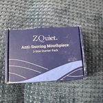 Zquiet, Anti-snoring Mouthpiece, Starter Pack With 2 Sizes, Living Hinge & Open New. Price: $49.99.