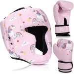 Arrowbash Boxing Headgear And Gloves Set For Kids 6OZ Pink Unicorn, New. Price: $44.19.