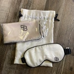 Ella Bache Monogram Eb Slip Night Beauty Sleep Silk Pillow Case Padded Mask Set New. Price: $34.00.