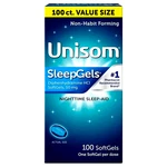 Unisom Sleepgels Nighttime Sleep-aid Softgels, Diphenhydramine Hci 50 Mg, 100 Ct New. Price: $23.74.