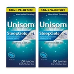 Unisom Nighttime Sleep-aid Gels, Diphenhydramine Hci 50MG, 100 Count, 2 Pk New. Price: $76.79.