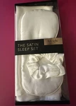 Kit*sch Beauty The Satin Sleep Set - Pillowcase Eye Mask Scrunchie Ivory New. Price: $20.00.