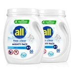 All Mighty Pacs Laundry Detergent Free Clear, 132 Count Unit Dose New. Price: $60.85.