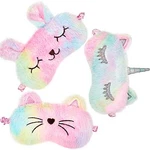 Geyoga 3 Pcs Sleep Mask For Kids, Girls Rainbow Color Cat And Unicorn Style New. Price: $15.17.