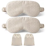 2 Set Pure Linen Sleep Mask With Matching Pouch Organic Cotton No Press... New. Price: $48.83.