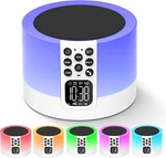 Night Light Bluetooth Speaker Alarm Clock, Sound Machine With White Noise. Price: $36.99.
