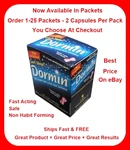 Dormin Sleep Aid Fast Safe Effective 1-25 Packets Caps Each Exp 11/26 New. Price: $12.46.