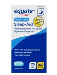 Equate Diphenhydramine Hcl Nighttime Sleep-aid Supplement Caplets 25MG 100 Count New. Price: $9.17.