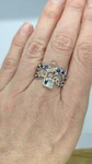 Skull Ring Silver Natural Sapphires & Rubies Not Polly Wales Size Hand Made Pre-owned. Price: $107.68.