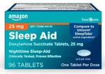 Amazon Basic Care Nighttime Sleep Aid Tablets For Adults, Doxylamine Succinate 2 New. Price: $14.44.
