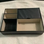 Leather Valet Tray Organizer Wallet Office Jewelry Coins Key Storage Box Tidy Pre-owned. Price: $9.75.