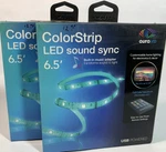 2 Tzumi Aura Led Colorstrip Sound Sync Lights, 6.5' Lot Of Easy Use Usb Pow New. Price: $18.00.