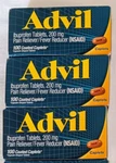 Pack Advil Ibuprofen 200MG Pain Reliever Fever Reducer 3X100=300 Coated Caplts New. Price: $21.84.