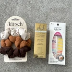 Kitsch Fabric Scrunchies Set; Whish Foot Mask And Dashing Diva Nail New. Price: $12.96.