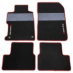 Floor Mats Fit 12-15 Civic 2DR Black Nylon Gray Strip Carpet Front Rear W/sport New. Price: $59.99.