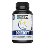 Zhou Driftoff Melatonin Valerian Sleep Aid 60 Capsules New. Price: $38.34.