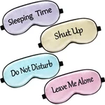 Geyoga 4 Pieces Funny Eye Mask For Sleep Count, Pink, Beige, Purple, Green New. Price: $16.31.