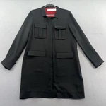 Victoria Beckham Dress Women Sz 8 Silk Button Up Shirt Black Pockets Pre-owned. Price: $138.95.