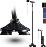 Kingpavonini Walking Cane For Women Stability, Free Standing Black New. Price: $35.35.