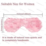 Natural Rose Quartz Eye Mask Massager Jade Relax Sleep Tools Care Stone New. Price: $29.99.