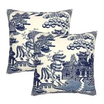 Pack Of 2 Throw Pillow Covers Ancient China Blue Willow Chinoiserie Pil... New. Price: $26.43.
