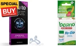 Mute Nasal Dilators For Snoring Reduction Starter Pack And Beano Go Gas Relie New. Price: $36.44.