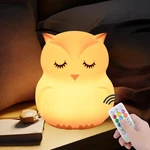 Xinjinhju Large Owl Night Light For Kids, Bedside Lamp, Animal Silicone, Remote New. Price: $43.66.
