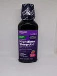 Amazon Basic Care Nighttime Sleep-aid, Berry Flavor, 12FLOZ. Exp 01/2026 New. Price: $10.99.