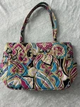 Vera Bradley Limited Edition Silk Bella Paisley Double Strap Small Tote Used Pre-owned. Price: $9.59.